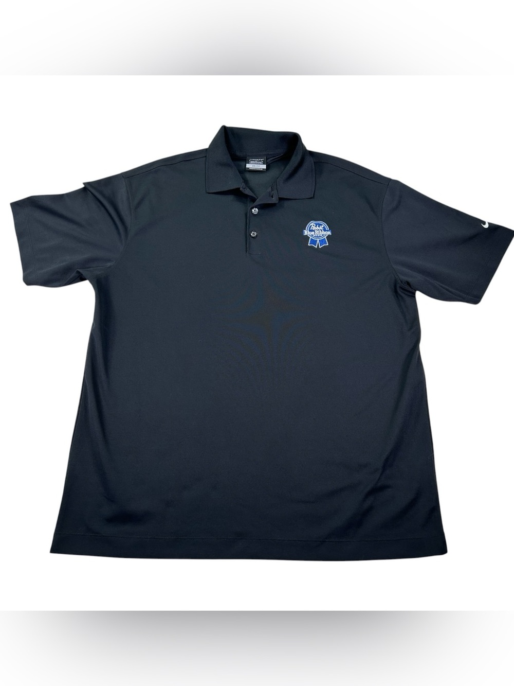 Nike Golf Pabst Blue Ribbon PBR Employee Polo Men’s L Black Dri-FIT Beer Brewery